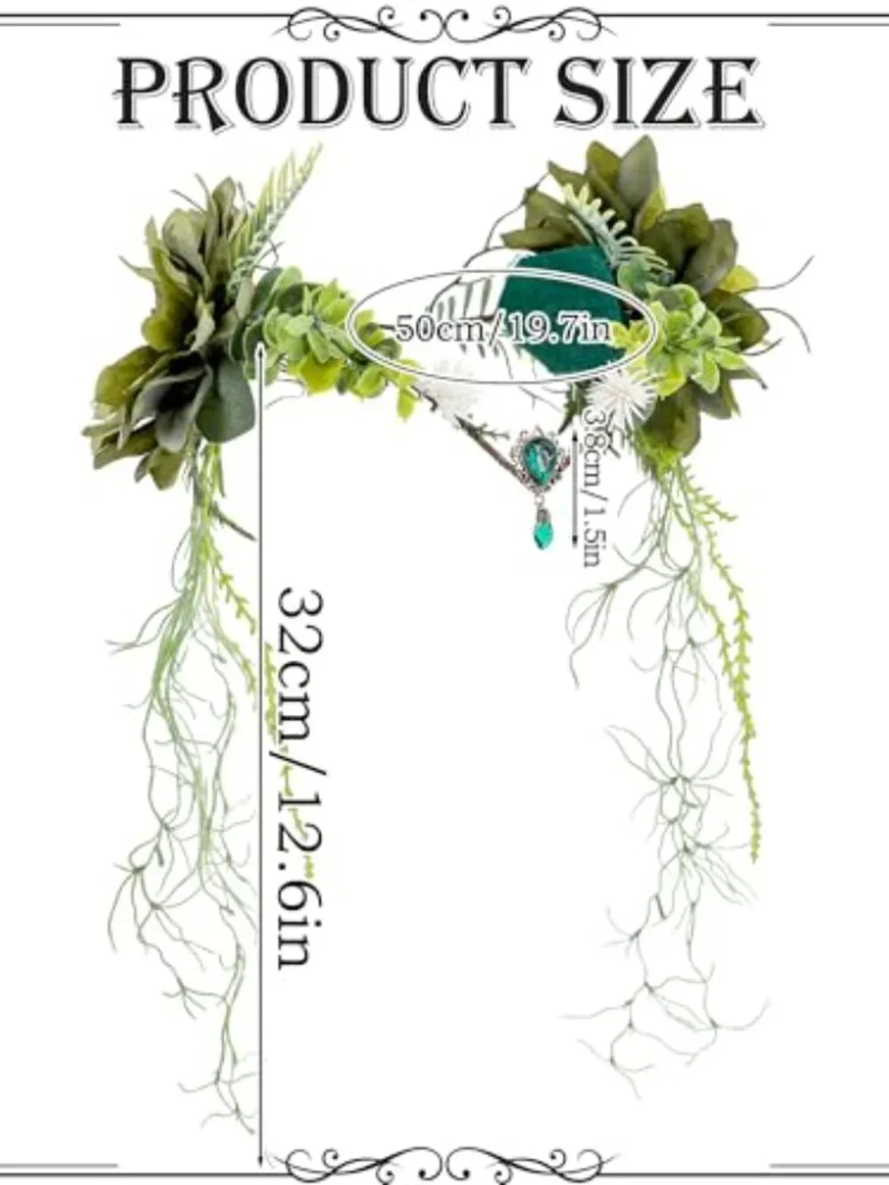 Woodland Flower Fairy Crown - Forest Elf Headpiece for Renaissance Cosplay &